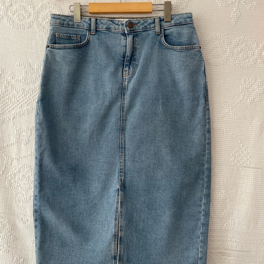 Blue Midi Skirt